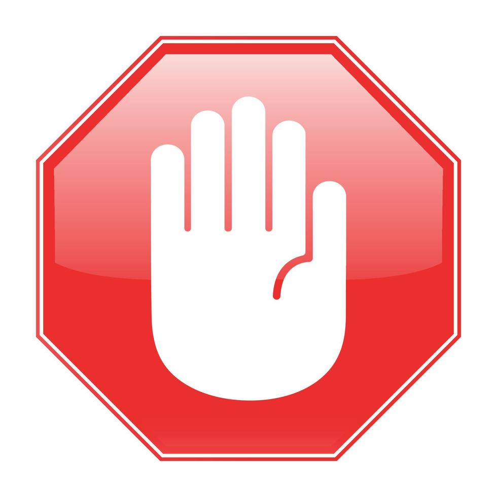 Abbildung Stop-Handzeichen vektor