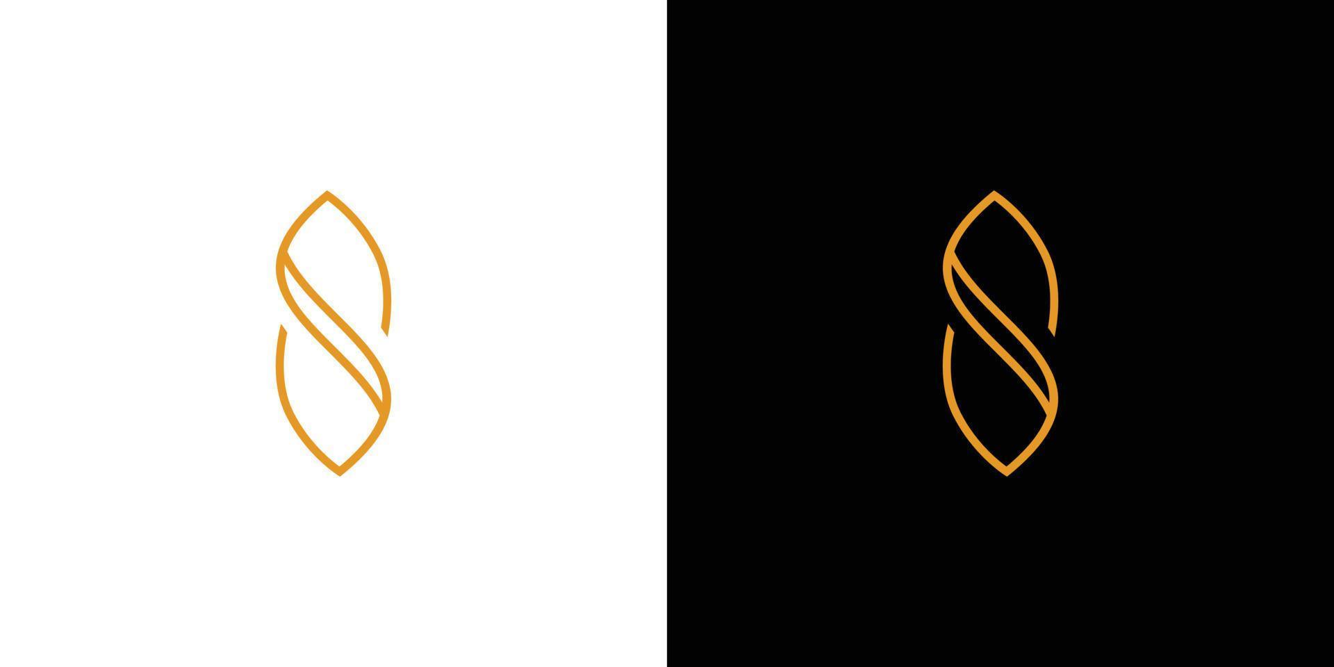 modernes und luxuriöses buchstaben-logo-design vektor