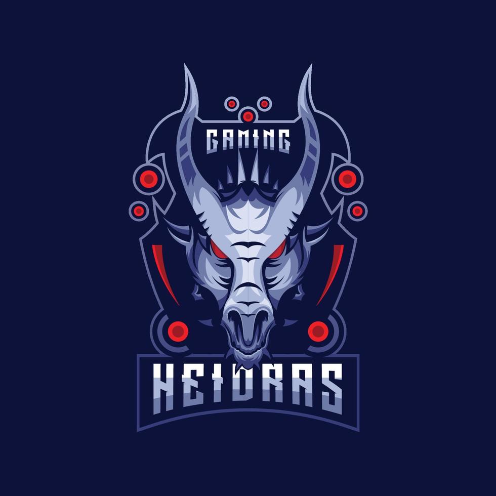 Schwarzes Hydra-Esport-Logo-Gaming vektor