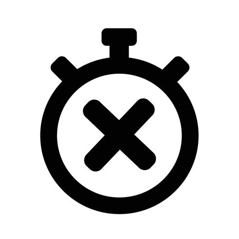 Zeichen der Stoppuhr-Symbol vektor