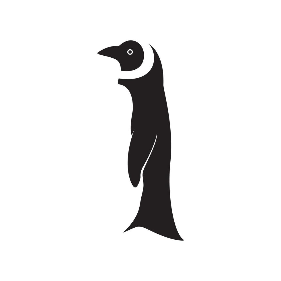 isolerad fågelpingvin enkel form logotypdesign, vektorgrafisk symbolikon illustration kreativ idé vektor