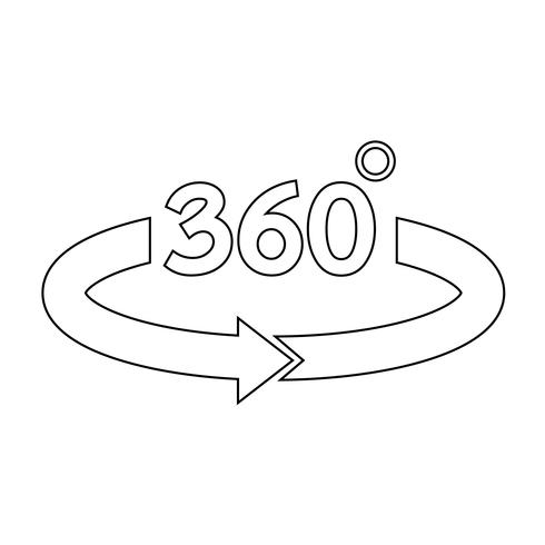 360-Grad-Symbol vektor