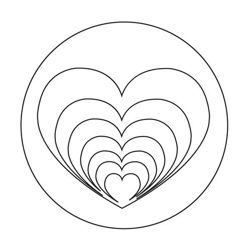 tecken på hjärtatikonen vektor