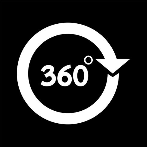 360 Grad-Symbol vektor