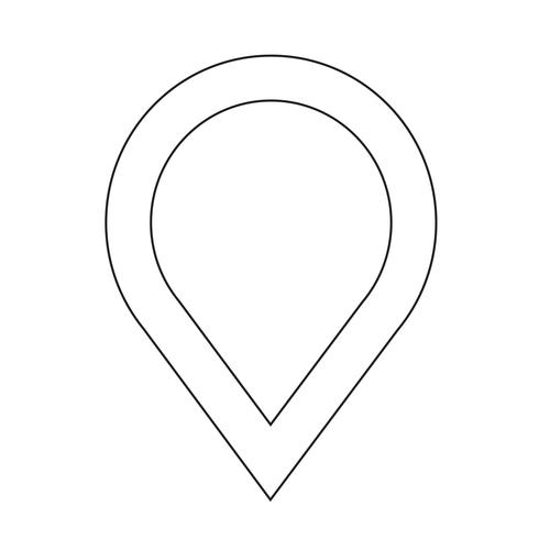 Kartenzeiger GPS-Symbol vektor