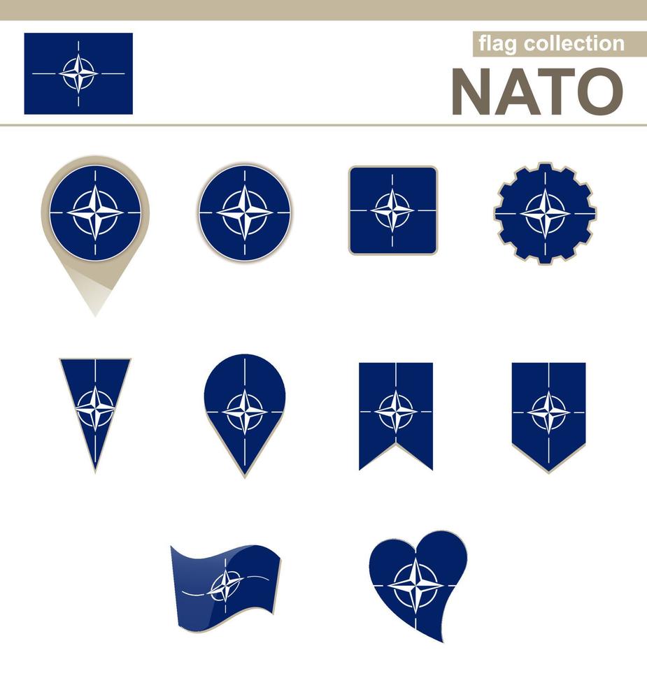 NATO-Flaggen-Sammlung vektor