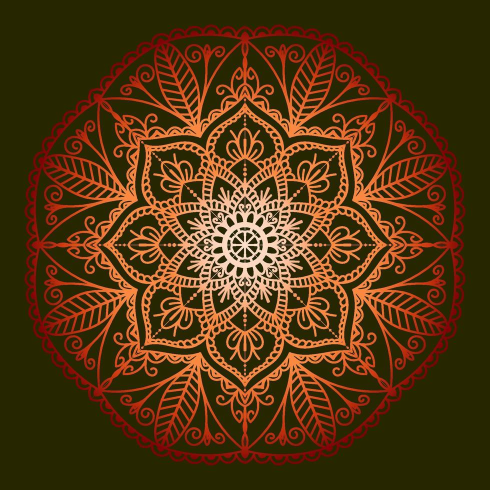 ethnisches mandala in der stammesverzierung des farbverlaufs. Vektor-Illustration. Gestaltungselement für Weihnachtskarten, Hintergrund und Websites. islam, arabisch, indische motive. vektor