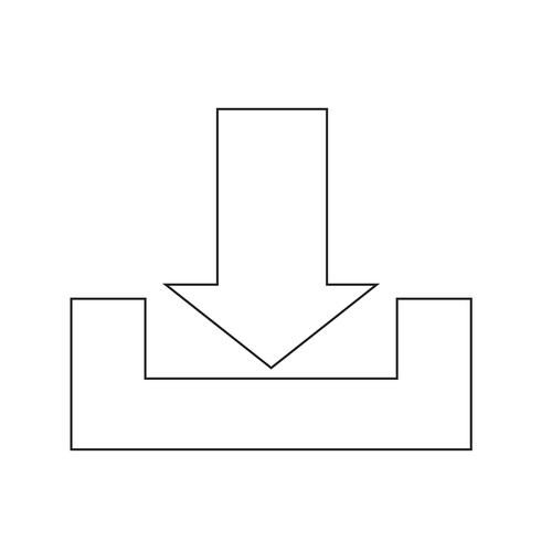 Zeichen des Download-Symbols vektor