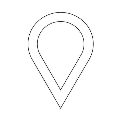 Kartenzeiger GPS-Symbol vektor