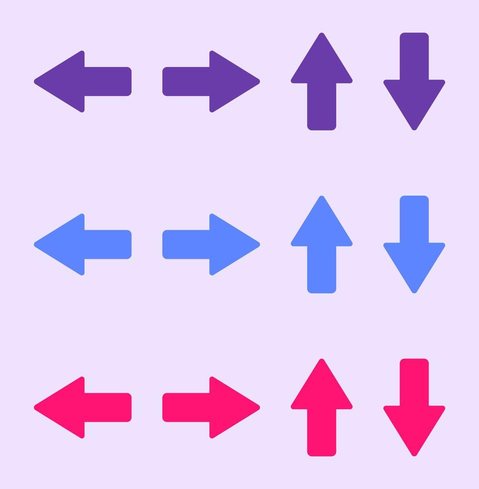 satz bunter pfeile für designelemente oder benutzeroberflächensymbole vektor