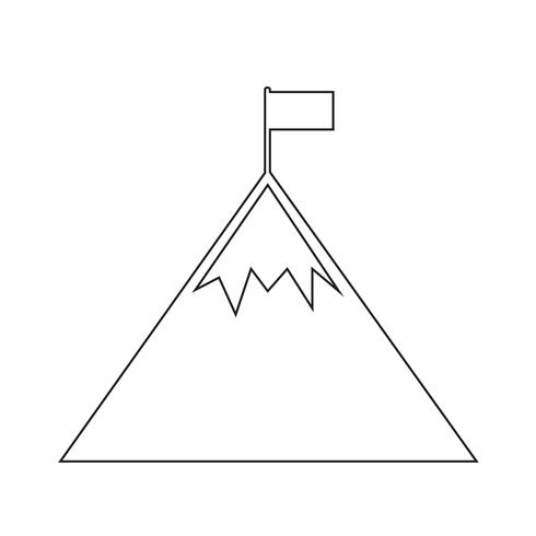 tecken på bergsymbolen vektor