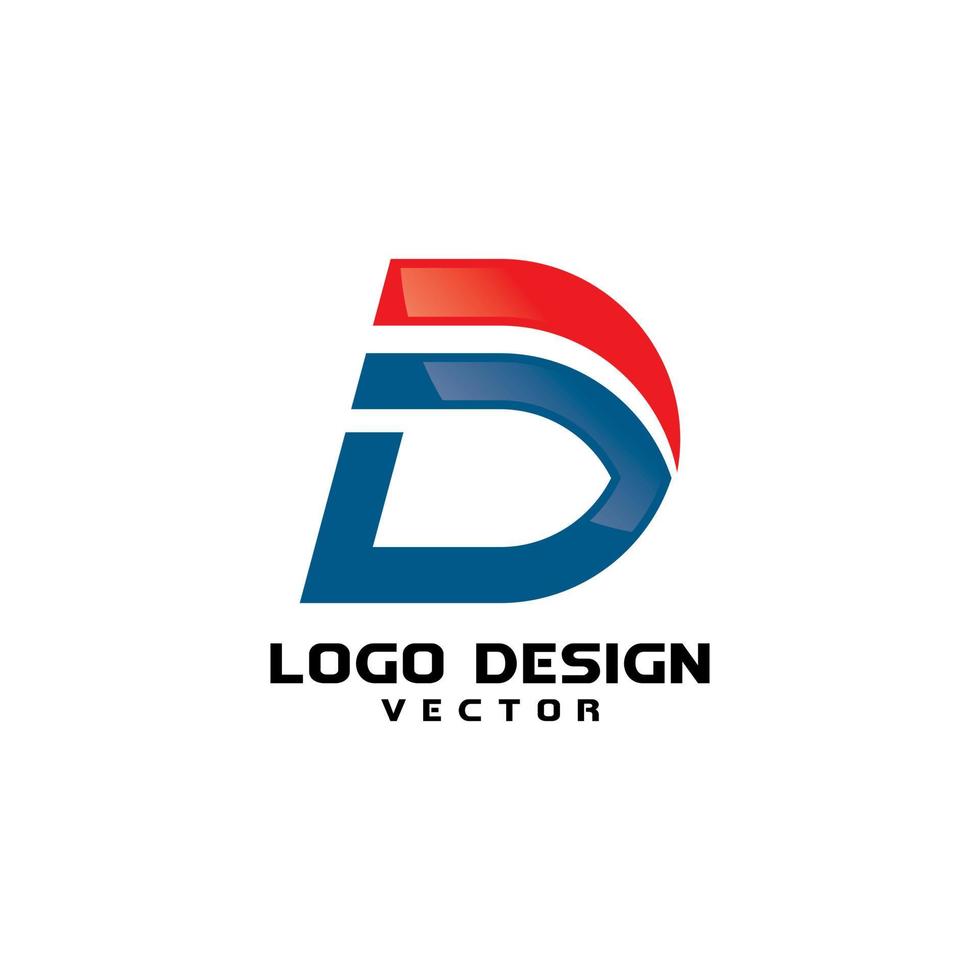 d symbol företagets logotyp design vektor