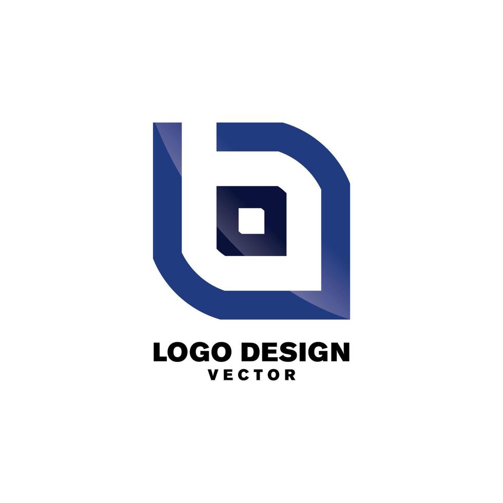 b-Symbol-Logo-Vorlagenvektor vektor