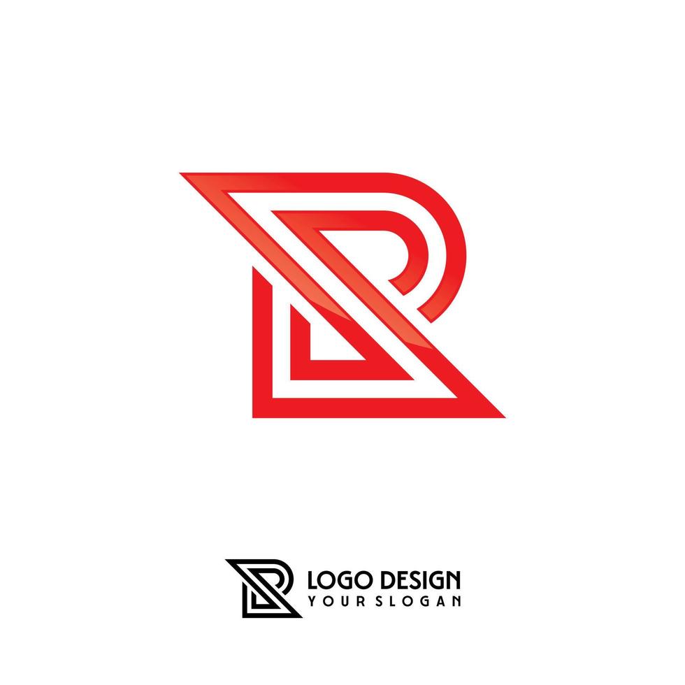 r symbol linjekonst logotyp design vektor