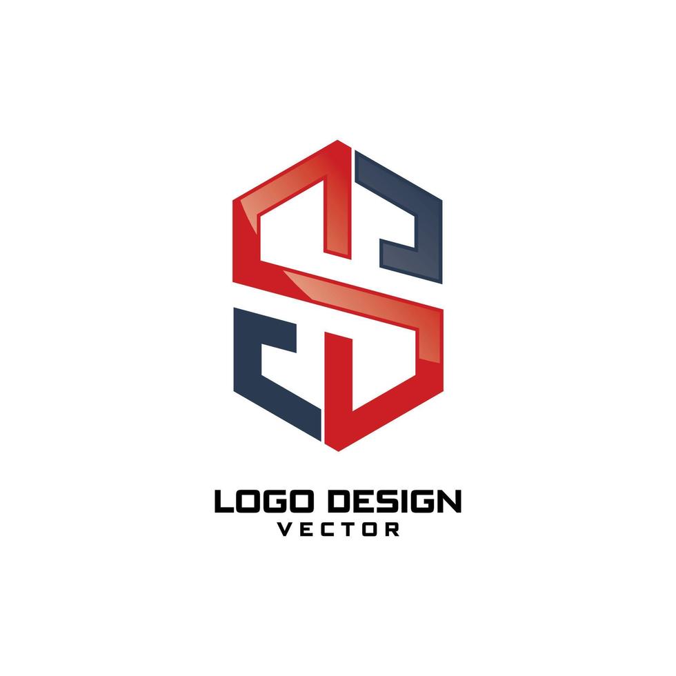 s brev varumärke logotyp design vektor