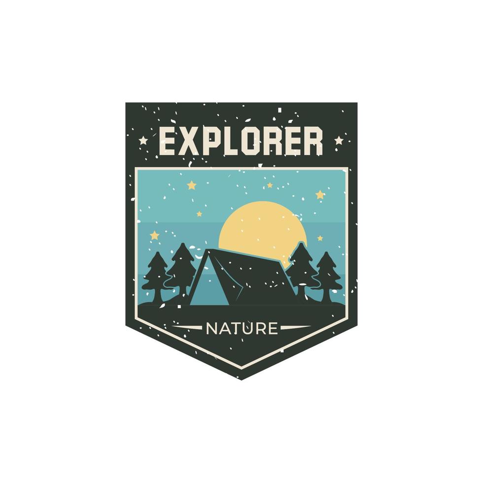 Farblogo für Abenteuer- oder Outdoor-Aktivitäten-Vektor vektor