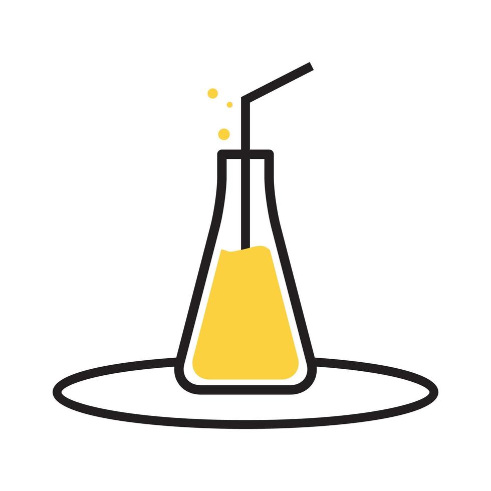 färsk juice laboratorium logotyp symbol vektor ikon illustration grafisk design
