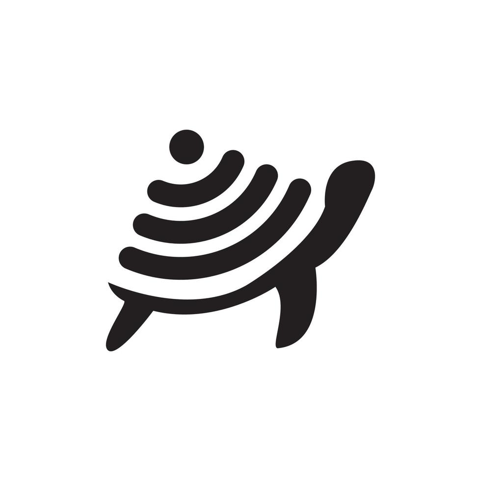 Schildkröte mit WLAN-Internet-Logo-Design, Vektorgrafik-Symbol-Icon-Illustration kreative Idee vektor