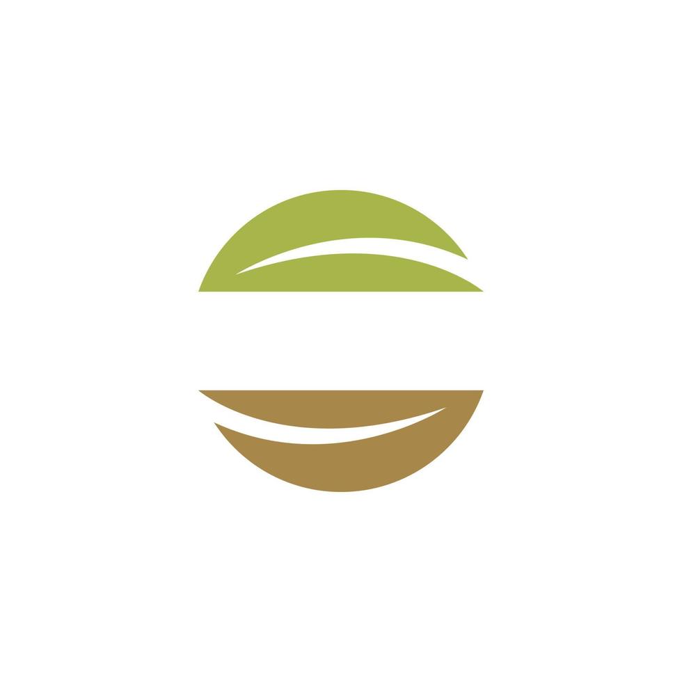 yin yang cirkel löv trädgård grön logotyp design, vektorgrafisk symbol ikon illustration kreativ idé vektor
