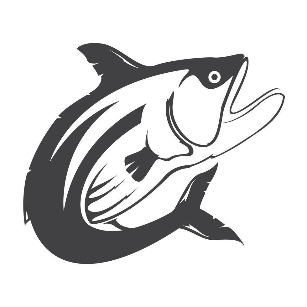 moderne form tier fisch raubtier meer logo design vektor symbol symbol illustration