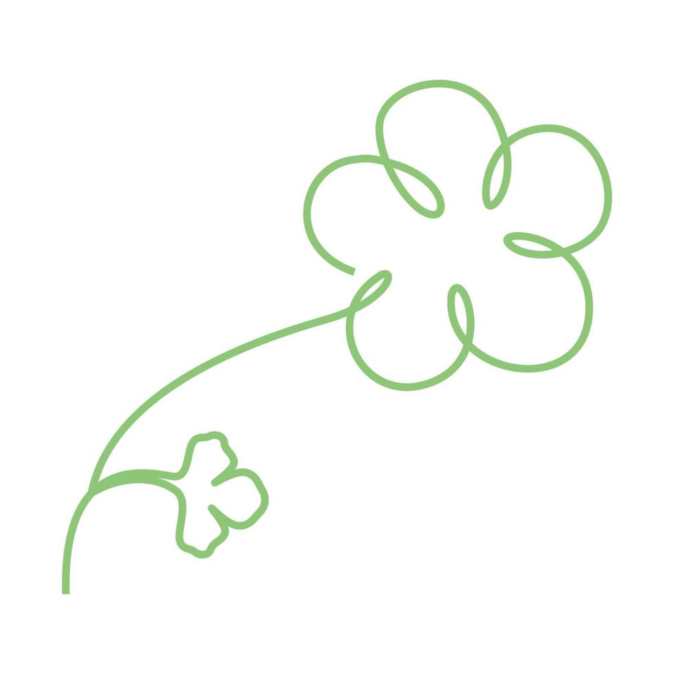 Linien Geranium Blume Logo Symbol Vektor Icon Illustration Grafikdesign