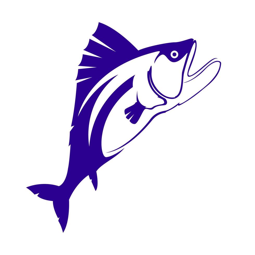 modern form djur fisk rovdjur hav logotyp design vektor ikon symbol illustration