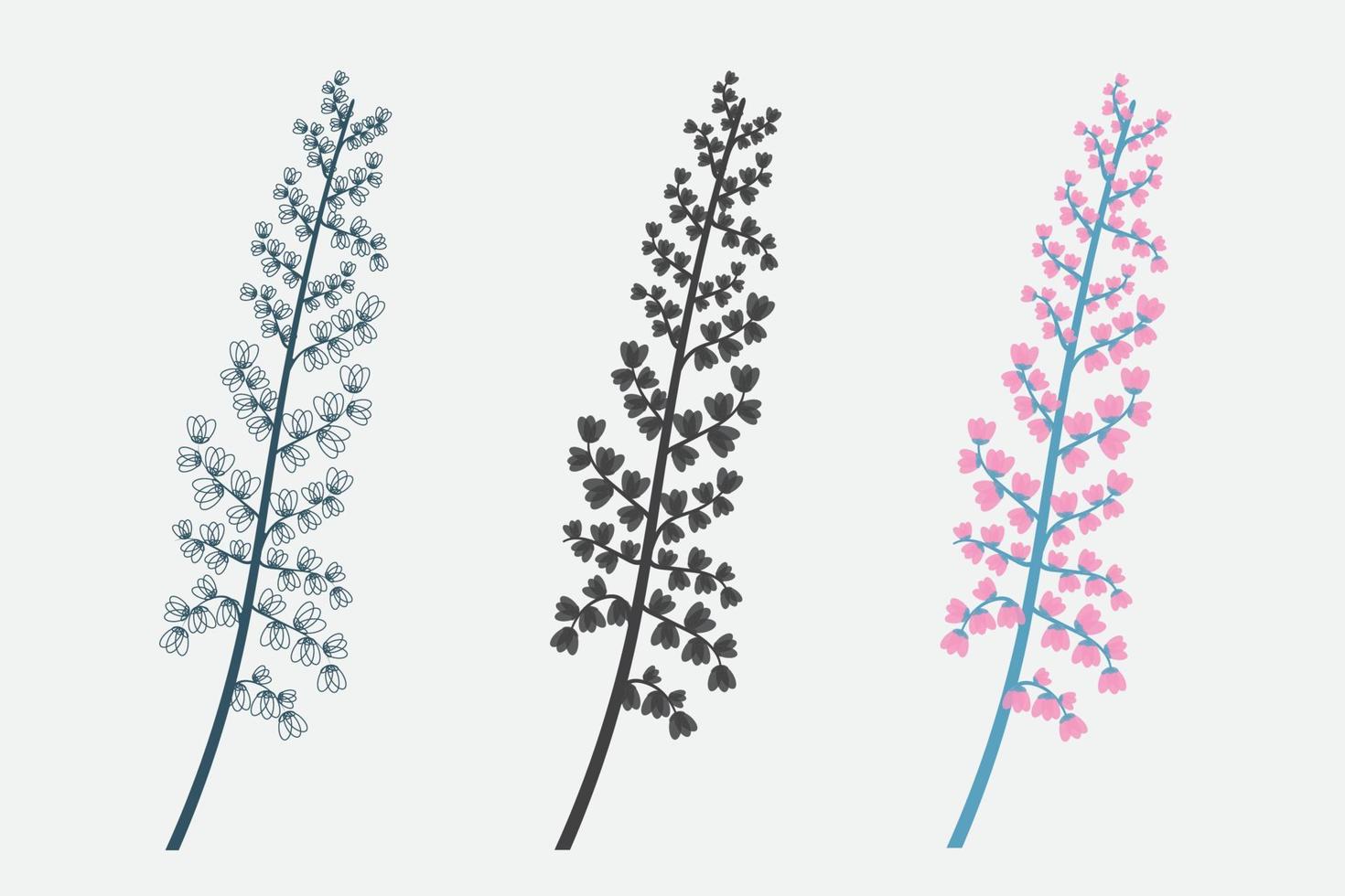 blomma illustration och linje konst vektor
