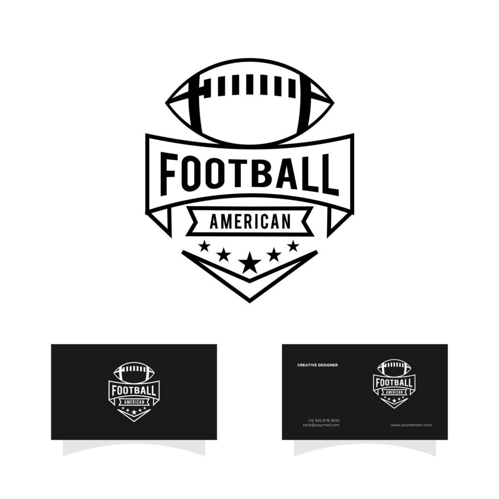 Logo der Sportlinie Rugby American Football vektor