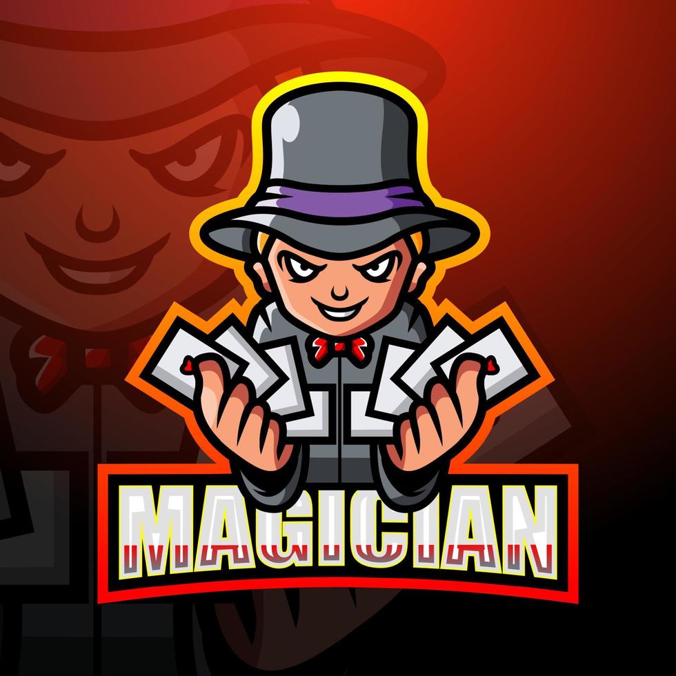 magiker maskot esport logotypdesign vektor