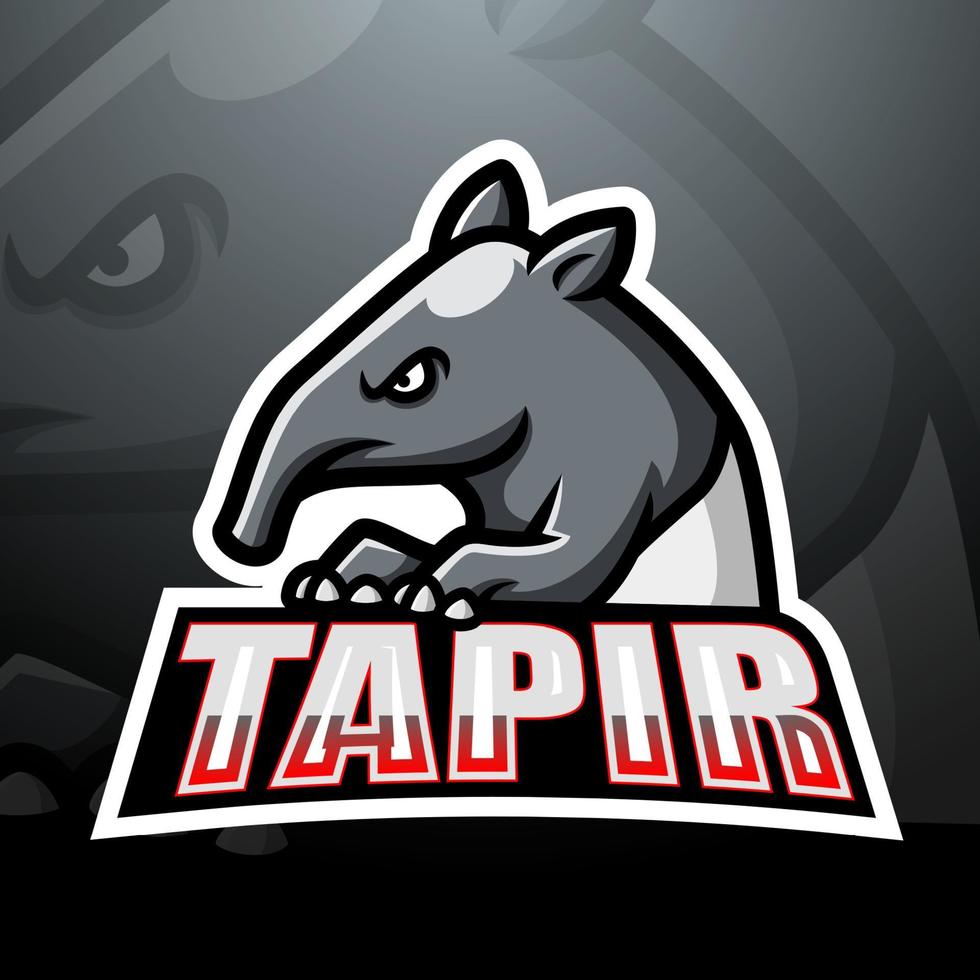 tapir maskot esport logotypdesign vektor