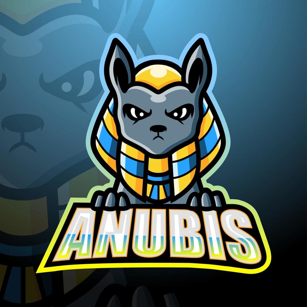 anubis maskot esport logotypdesign vektor