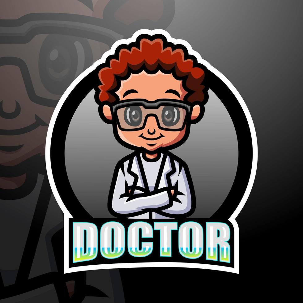 doktor maskot esport logotypdesign vektor