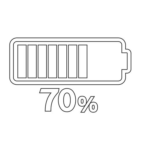 Zeichen der Batterie-Symbol vektor