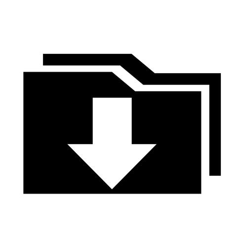 Zeichen des Download-Symbols vektor