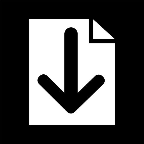 Zeichen des Download-Symbols vektor