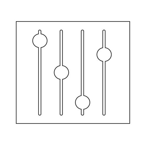 Zeichen der Kontrollsymbol vektor