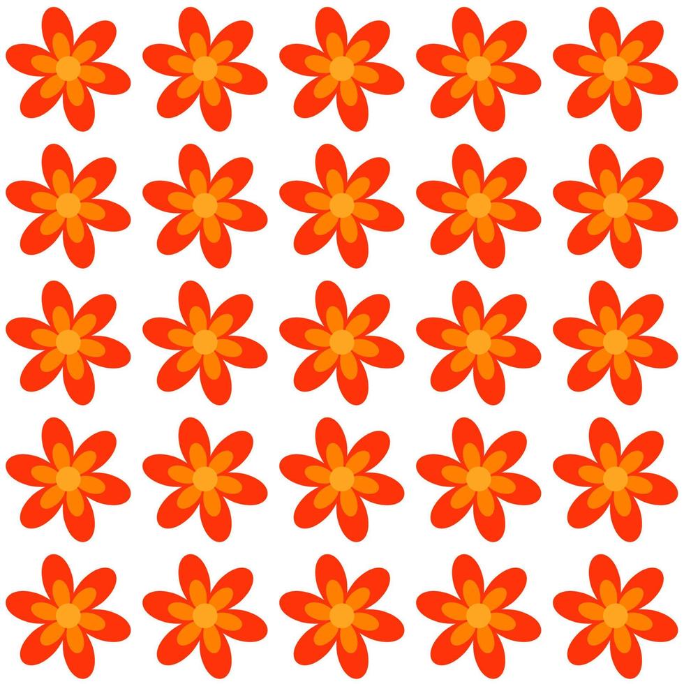 färgade blommor mönster vektor