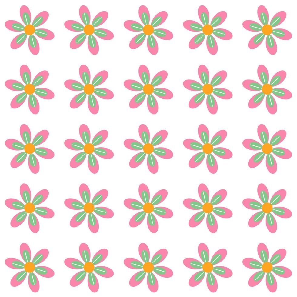 färgade blommor mönster vektor