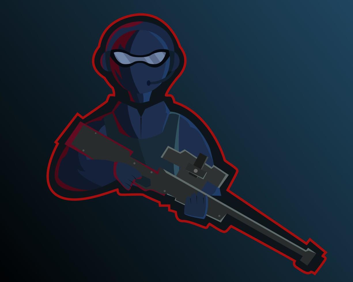 illustration vektor design av special force esport logotyp mall för ditt företag eller företag