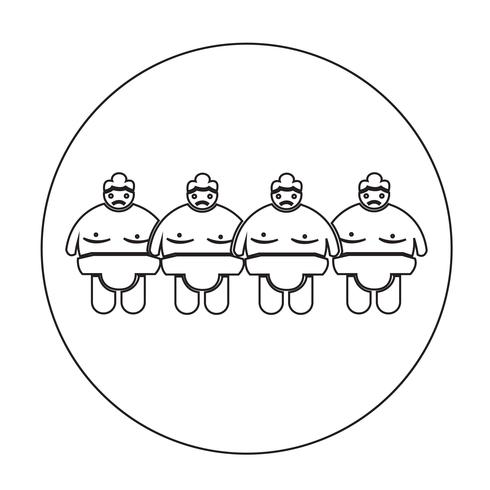 sumo wrestling people icon vektor
