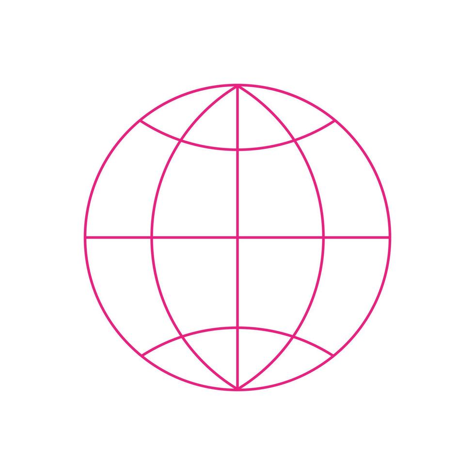 globala ikon tecken vektor mall
