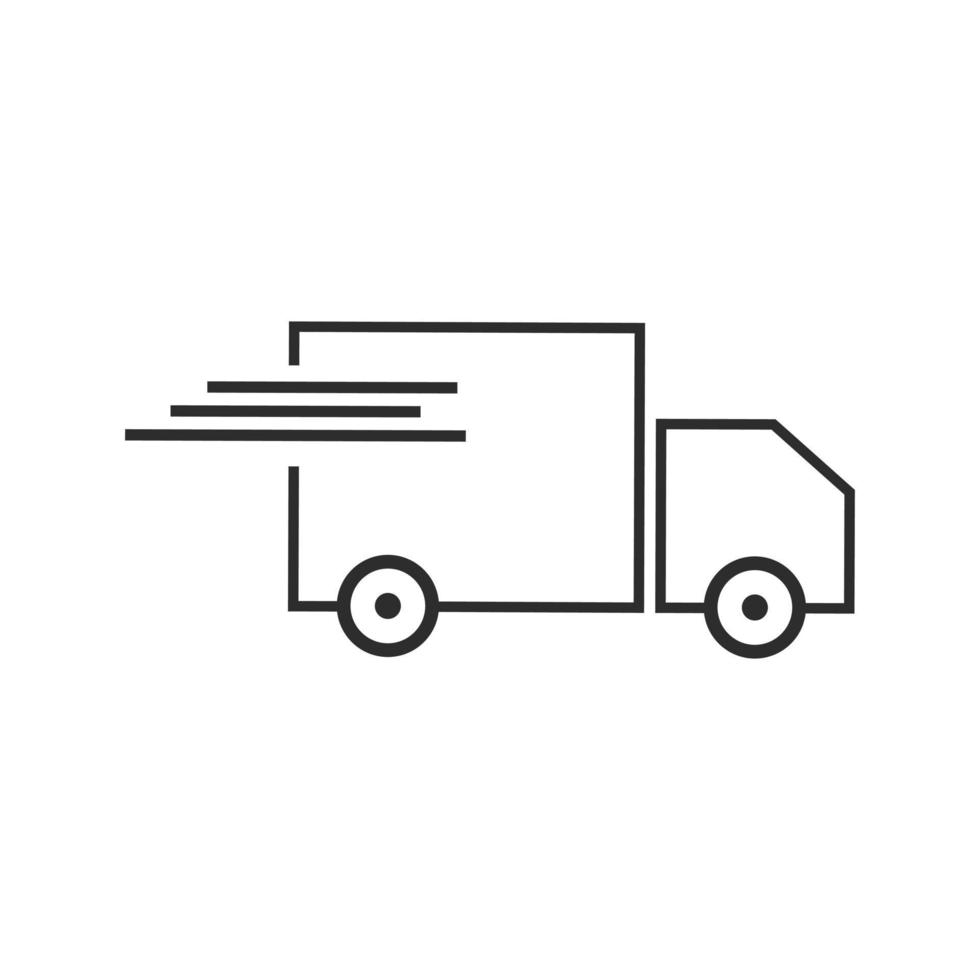 Lieferwagen-Icon-Vektorvorlage. schnelle versand lieferung. Lieferservice vektor