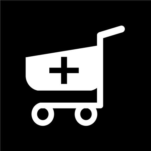 Einkaufswagen-Trolley-Symbol vektor