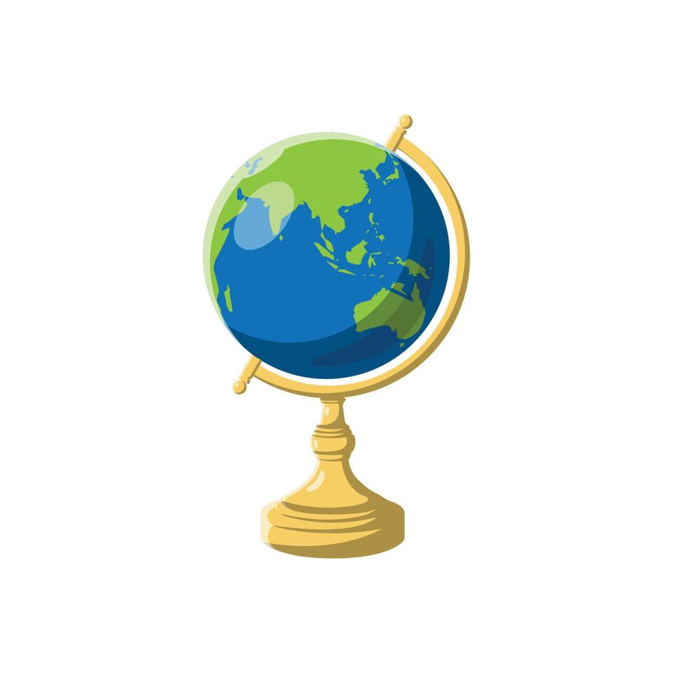 Globus flache Abbildung. Earth Clean Icon Design-Element auf isoliertem weißem Hintergrund vektor
