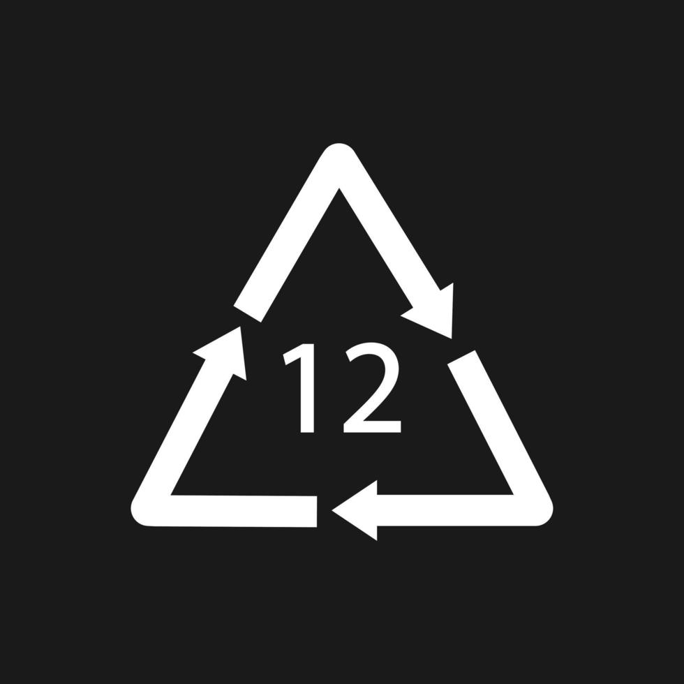 Batterie-Recycling-Symbol 12 li. Vektor-Illustration vektor