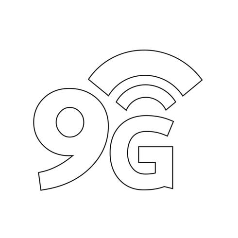 9G Wireless Wifi-Symbol vektor