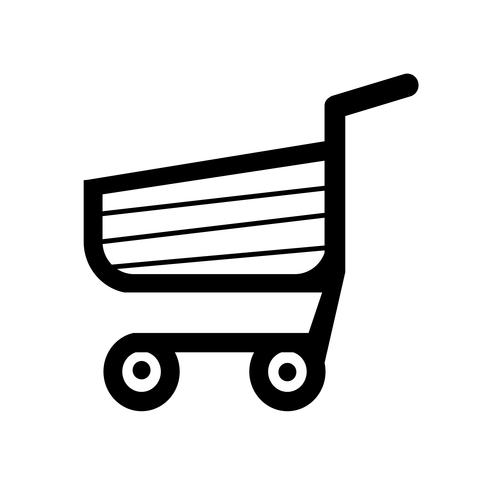 Einkaufswagen-Trolley-Symbol vektor