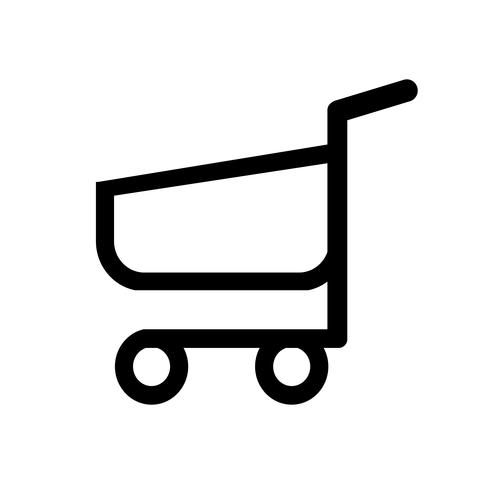 Einkaufswagen-Trolley-Symbol vektor