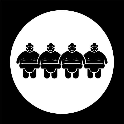 sumo wrestling people icon vektor