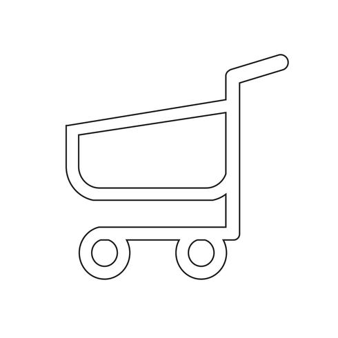 Einkaufswagen-Trolley-Symbol vektor